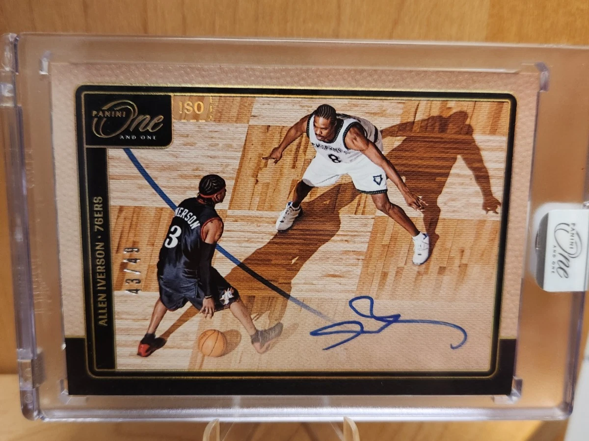 Panini Allen Iverson Autographed Basketball Trading Cards