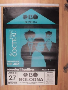 Poster Originale Manifesto Concerto Twins Cocteau Bologna 27/10/1986 100X70 Cm - Foto 1 di 1