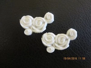 Wachsornament, Wachskunst, Blüten, weiß, Kerze selbst gestalten - Bild 1 von 1