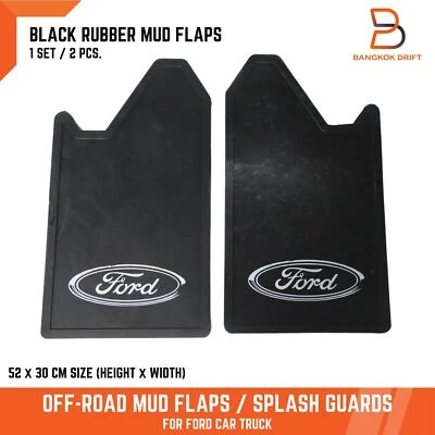 OFF-ROAD 4WD 4X4 MUD FLAPS SPLASH GUARDS USE FOR FORD RANGER PICKUP BLACK RUBBER - Image 1 of 4