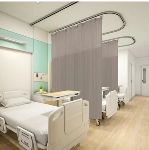 TCUSSIF Flame Retardant Hospital Curtain Room Divider with Grommet, Privacy M... - Picture 1 of 7