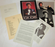 VINTAGE 1987 TOM JONES PROMO PACKAGE! 2 PHOTOS/BIO SHEET/36 PAGE CONTRACT/FOLDER