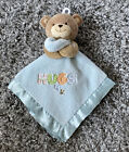 Small Wonders Blue Teddy Bear Rattle Lovey Plush HUGS Security Blanket 14" NWOT
