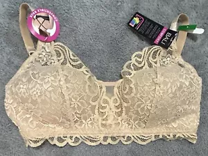 Bali kabelloser Komfort-BH mit flexibler Passform Damen groß nackter Spitzenstil DF6591 Neu mit Etikett - Bild 1 von 4