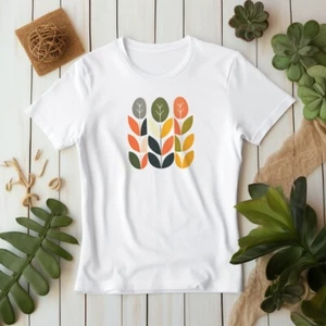 Damen Herbst T-Shirt mit blumigem Muster - Weiß, Herbstmode - Bild 1 von 1