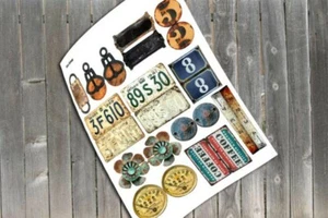 Scrapbook Papier Karten basteln Ausschneidebogen Bastelpapier Vintage 300g - Bild 1 von 1