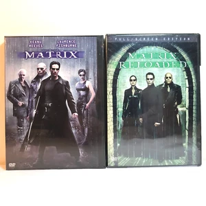 THE MATRIX (1999) & MATRIX RELOADED (2003) DVD Sci-Fi Action Classics - NEW - Picture 1 of 11