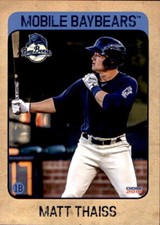 2018 Mobile BayBears Choice #21 Matt Thaiss Jackson New Jersey NJ Baseball Card
