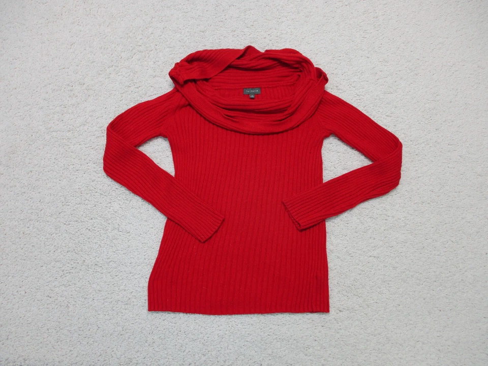 The Limited Sweater Medium Adult Red Cowl Neck Pullover Knit Casual Logo Womens - Image 1 of 4