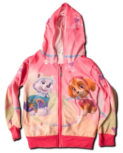 Paw Patrol Zip-Up Hoodie Jacket w/Pockets Girl's Size XS (4) Skye/Everest Pink - Picture 1 of 12