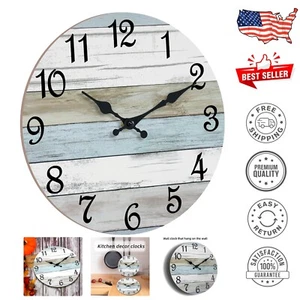 Decorative Silent Wall Clock - 18-Inch Battery Operated Clock for Indoor/Outdoor - Picture 1 of 8