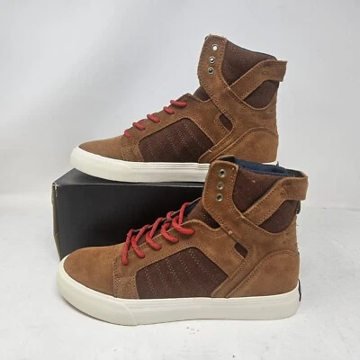 Zapatos de skate informales Supra Skytop para jóvenes / marrón rojo / 58177-270 / talla 5,5 Foto 1 de 4