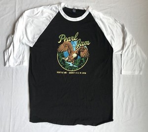 Pearl Jam seattle t shirt 2018 tour eagle raglan 3x the home shows new