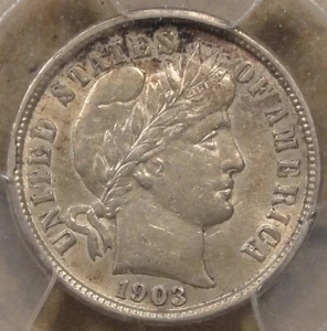 1903-O Barber Dime 10c PCGS Certified AU55 - Picture 1 of 4