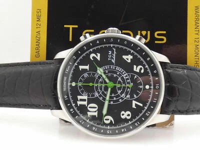 ХРОНОГРАФ TERRA CIELO MARE MICHELANGELO 44 мм НОВЫЙ ИЗ СТАРЫХ ЗАПАСОВ С КОРОБКОЙ ДЛЯ ЧАСОВ  - Изображение 1 из 4