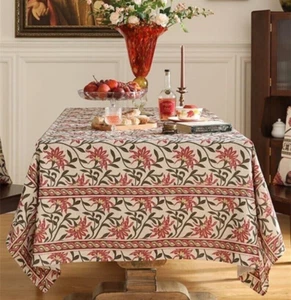 Patdrea FRENCH LINEN Tablecloth Breathable Designer Tabletop Cover 55"x55" NEW - Picture 1 of 6