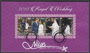 NIUE 2018 ROYAL WEDDING SHEETLET ON FDC (ID:165/D64207) - Picture 1 of 1