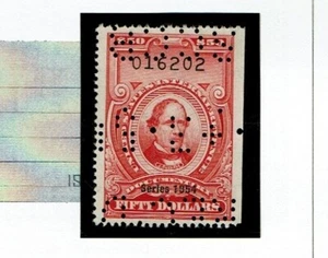 1954 U.S. Documentary O/P Series 1954 W/Out Gum p.12 Sc#R680 Used $50.00 - Picture 1 of 2
