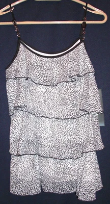 Blusa Camisa Top Sin Mangas Estampado Animal LAPIS #641S Talla Pequeña - Nueva con Etiquetas Foto 1 de 4