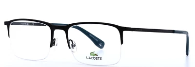 LACOSTE L2241 002 Matte Black Mens Rectangle Half Rim Eyeglasses 55-19-140 B:37 - Image 1 of 4