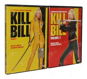 KILL BILL SERIE COMPLETA VOLUME 1 + VOLUME 2 QUENTIN TARANTINO UMA THURMAN 2 DVD - Foto 1 di 6