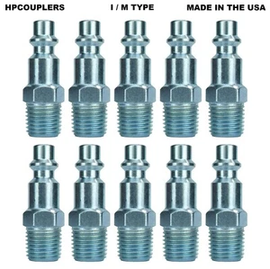 10 Foster M Style Air Hose Fittings 1/4" Male NPT Coupler Plugs USA MADE - Picture 1 of 2