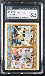 1994 Topps All Stars Mike Piazza Mike Stanley #391 CGC 8.5 - Picture 1 of 3