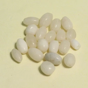 50 Pcs White Onyx Stone Beads Oval 11-17 mm - Picture 1 of 8