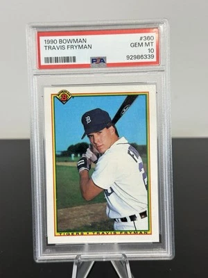 1990 BOWMAN #360 TRAVIS FRYMAN RC TIGERS PSA 10 - Imagem 1 de 2