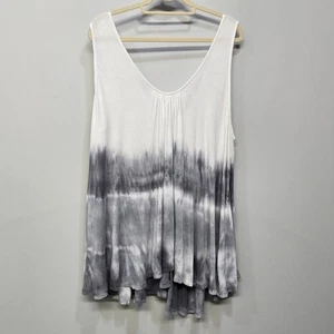 We The Free Shirt Tank Top Medium Sebastian Grey Ombre Tie Dye Oversized Slouchy - Picture 1 of 8