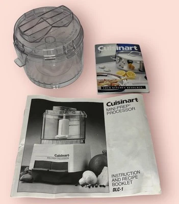 Cuisinart Mini-Prep Food Processor BOWL INSTRUCT RECIPE BK ONLY DLC-1 96 REPLACE - Image 1 of 4