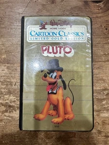VINTAGE 1984 WALT DISNEY PLUTO CARTOON CLASSICS VHS CLAMSHELL LIMITED EDITION - Foto 1 di 6