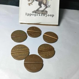 Lotto 6 gettoni telefonici 7811 7911 7609 7705 7805 vintage telefono collezione - Imagen 1 de 11