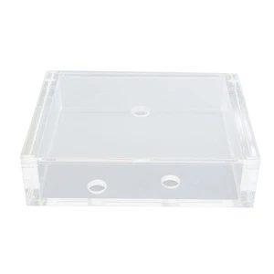 Computer Water Cooling Reservoir Rectangle Transparent Acrylic PC Water Cool NEW - Afbeelding 1 van 12