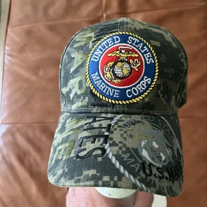 USMC United States Marine Corps -Eagle Globe & Anchor Digital Camo Hat NWT - Picture 1 of 4