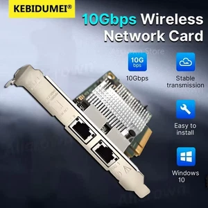 10Gbps Double Port Ethernet Card X540-T2 Chipset PCIE-X8 Nework Extend Adapter D - Picture 1 of 8