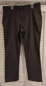 NEW IZOD Saltwater Stretch Men's Dark Brown Chino Pants Size 36x32 Straight NWT - Bild 1 von 6