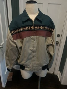 90s Vintage Canyon Guide Western Aztec Jacket Tan Size Medium, Lightweight - Bild 1 von 9