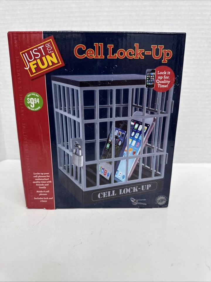 Bloqueo de teléfono celular ~ Cárcel de detención ~ Jaula para seis teléfonos celulares ~ con bloqueo ~ Nuevo en caja Foto 1 de 4