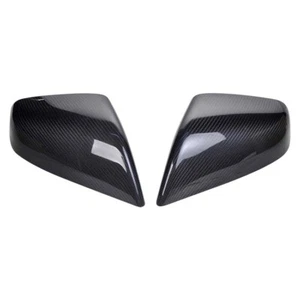 Real Carbon Fiber Rearview Side Mirror Cover Trim For Tesla Model S 2021-2024 - Picture 1 of 7