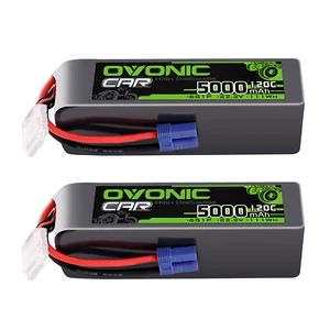 2x Ovonic 22,2V 120C 5000mAh 6S Lipo Akku EC5 für RC Auto 1/10 Arrma Heli Boot - Bild 1 von 5