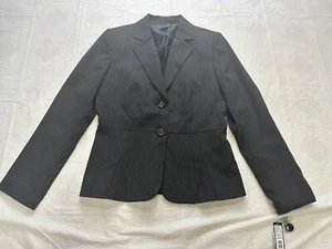 Blazer Tahari ASL gris jaspeado talla 6 NUEVO a rayas - Imagen 1 de 5
