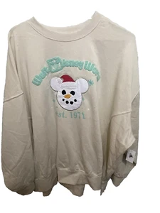 Walt Disney World Christmas 2024 Snowman MICKEY Pullover Sweater Large L LG GC1 - Picture 1 of 3