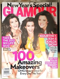Kim, Kourtney & Khloe Kardashian-Glamour Magazine-January 2012-New Year Special! - Picture 1 of 1