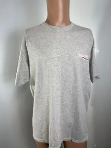 Herren BALENCIAGA POLITISCHE KAMPAGNE LOGO LOGO T-SHIRT hellgrau, weiß & rot Größe S - Bild 1 von 8