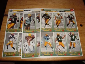 imperforate Green Bay PACKERS 1993 FLEER GAMEDAY 18 card set BRETT FAVRE mint FB - Picture 1 of 5