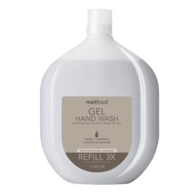 Method Gel Hand Wash Violet + Lavender Refill Bottle 3x Plant Based Cleanse 34oz - Image 1 of 3