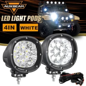 Pair 4" INCH White LED Pods Work Light Bar Spot Offroad Driving Fog Truck Pickup - Picture 1 of 12