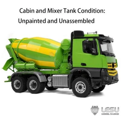 LESU 6X6 1/14 RC Agitating Lorry Truck Metal KIT Mixer Car 2-Speed Gearbox - Image 1 of 4