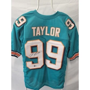 Jason Taylor Autographed Custom Jersey #99 Miami Dolphins Beckett Witnessed - Picture 1 of 9